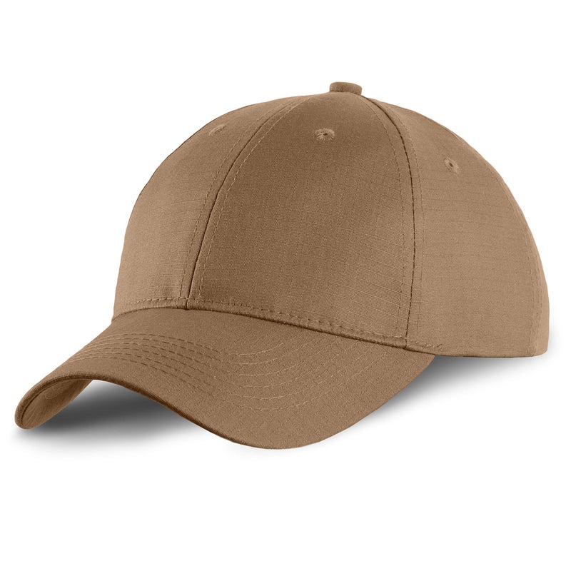 M-Tac Tactical Baseball Cap - Adjustable Plain Workout Ball Cap, Ripstop Hats for Men and Women (Coyote, M) - Image 1